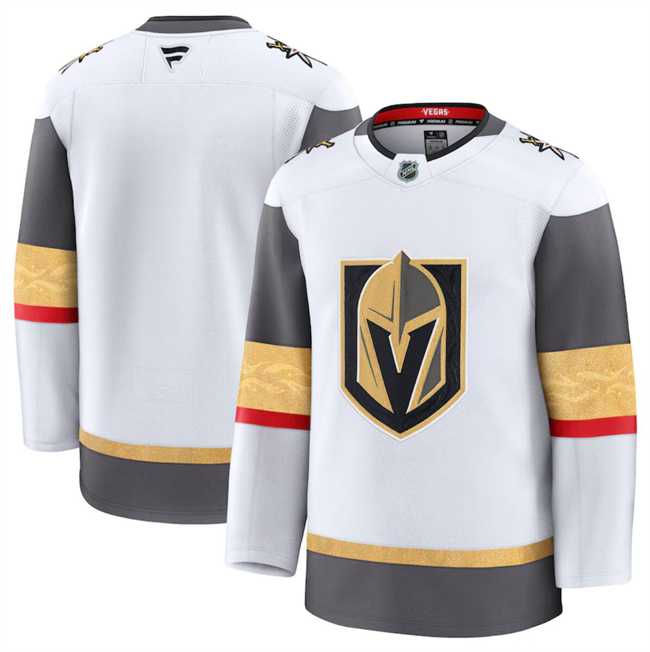 Men%27s Vegas Golden Knights Custom White 2024-25 Home Stitched Hockey Jersey